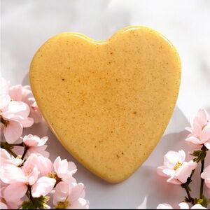 Handmade Botanical Turmeric Herbal Soap Heart Bar